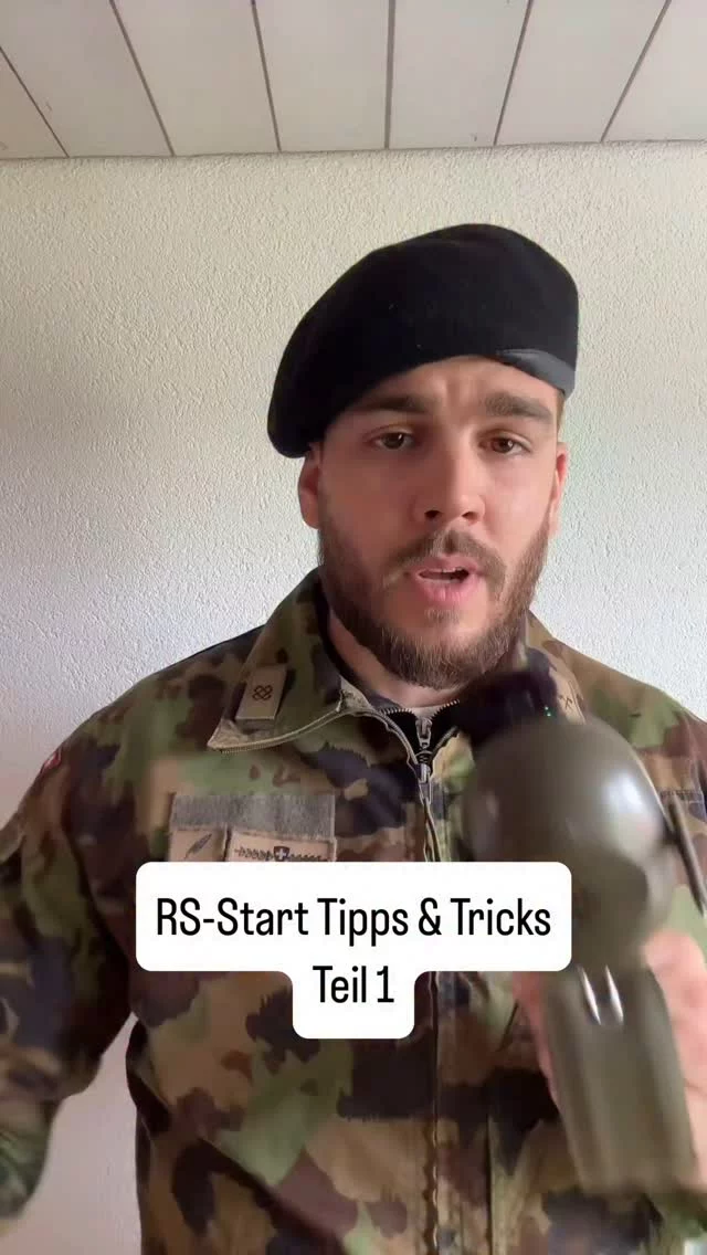 Rs Start Tipps Teil 1, wer mues bald ihrucke ? 🫡 #suisse #swissbadge #isone #swissarmy #schweiz #armeech #armee #schnupfspruch #mpgren #militär
